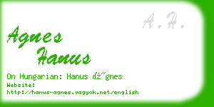agnes hanus business card